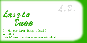 laszlo dupp business card